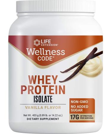 Life Extension Wellness Code Whey Protein Isolate Vanilla 0.89 lb (403 g)