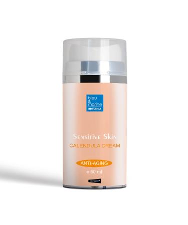 bleu & marine Bretania Calendula Aloe Vera and Vitamin E Cream 50 ml Sensitive Skin Cream with Organic Calendula Extract