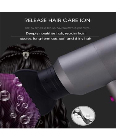 Hair Dryer with Diffuser & Concentrator GZLMMY Constant Temperature Not Hurting Hair Ionic Hammer Blow Dryer 1800W Negative Ions Hairdryers Curly Hair Care - 3 Speed - Light Weight Low Noise (Grey) - Buy Online on GoSupps.com
