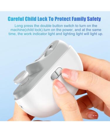 MABSSI Electric Automatic Nail Clipper with Light & 2 Speeds Fingernail Cutter and Polisher Nail Scraps Storage Rechargeable - Buy Online on GoSupps.com