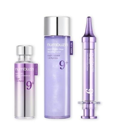 numbuzin No.9 NAD+ Bio-Lifting Trio | Complete Firming & Wrinkle Care Set with Toner Essence & Eye Cream