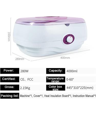 Jrcfnss Paraffin Wax Machine for Hand and Foot 4L High Capacity Paraffin Wax Heater 0-60 C Adjustable Paraffin Bath for Moisturizing and Renewing Skin Beauty Salon - Buy Online on GoSupps.com
