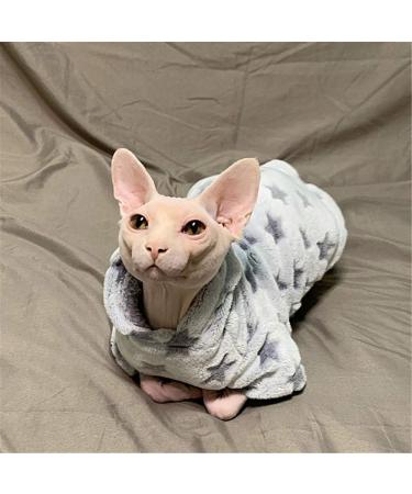 TENGTUD Hairless Cat Clothes Sphynx/Devon Cat Autumn And Winter Thicken With Hat Clothes-M - Buy Online on GoSupps.com
