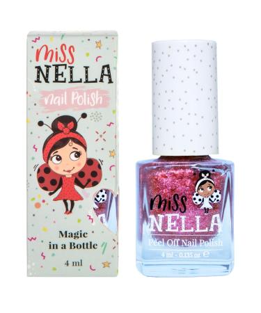 Miss Nella New Magical Collection Shazam-pull-off nail polish especially for children red glitter peel-off formula non-toxic water-based and odorless - Buy Online on GoSupps.com