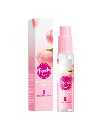 ACSUSS Portable Oral Spray with Plant Extracts for Fresh Breath Unisex Adult Use Peach One Size One Size Peach