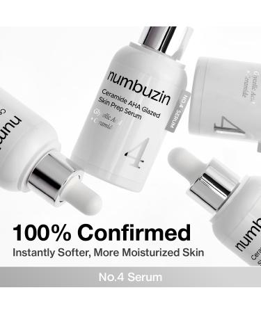 numbuzin No.4 Ceramide AHA PHA Glazed Skin Prep Serum Gentle Exfoliating Serum with Glycolic Acid & PHA for Smooth Texture & Glass Skin Glow 1.01 fl oz - Buy Online on GoSupps.com