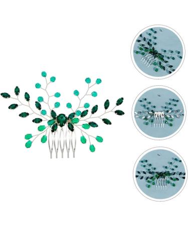 Angoily Rhinestone for Hair Rhinestone Hair Comb Green Hair Accessories Hair Gems for Women Hair Rhinestones Bride Hair Accessory Wedding Tiara Crystal Decorate Beautiful Women's - Buy Online on GoSupps.com