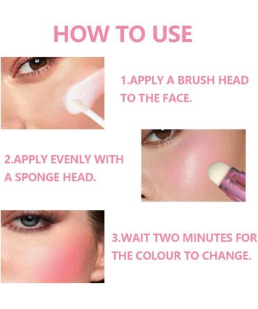 Weppduk Waterproof Face Blush Stick Moisturizing Color Changing Blush Stick - Temperature Changing Color Stick Cream Matte Shades Cheek Rouges Lips - Buy Online on GoSupps.com