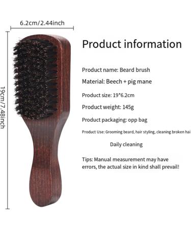 Dewedrt 1pcs Hair Funnel Wooden Shaving Brush the Face Baby Beard Brush Easy Install Easy to Use Brown - Buy Online on GoSupps.com