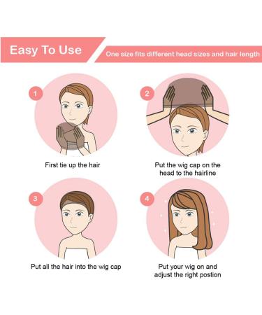 Wig Cap MORGLES - 8 Pcs Natural Nude Stretchy Nylon with Elastic Bands - Buy Online on GoSupps.com