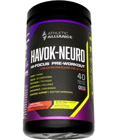 Havok-Neuro - Hi-Focus Pre-Workout Powder 40 Servings (Cherry Blaster) - Buy Online on GoSupps.com