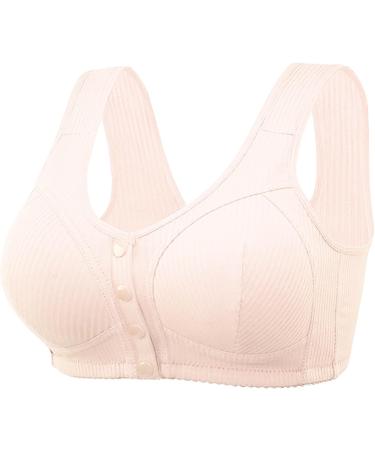 IQYU Women's Sexy Lace Front Button Shaping Cup Adjustable Shoulder Strap Large Size Iron-Bra Tank Top Bustier - Beige - Buy Online on GoSupps.com