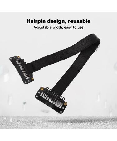 4pcs Facelift Bands with Clips | Elastic Facial Lift Belt for Eye Wrinkle Removal | Facelift Patch Straps for Hair (Black) - Buy Online on GoSupps.com