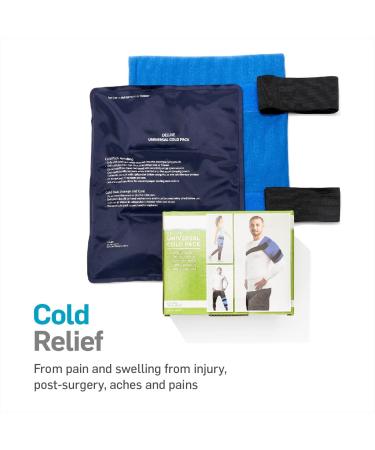 NatraCure Universal Large Gel Cold Pack Ice Wrap - Reusable Ice Compress with Straps for Pain Relief and Injuries - Shoulder, Back, Knee, Hip, Elbow, Ankle - 717-RET - Buy Online on GoSupps.com