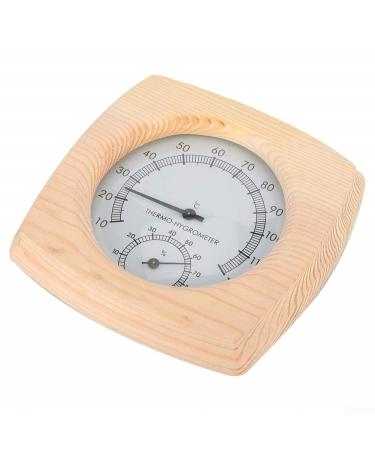 LVYXON Sauna Thermometer and Hygrometer Wooden Thermo-Hygrometer (14 x 14 x 2.5 cm)