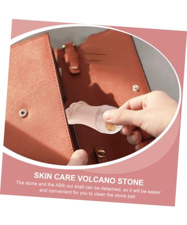 Healeved Volcanic Stone Oil-Absorbing Ball Massage Tool - Pink Facial Massager Roller for Skin Care (7.5x3cm - Buy Online on GoSupps.com