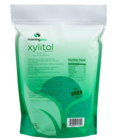 Morning Pep Pure Birch Xylitol Sweetener - 5 LBs - Keto Diet Friendly - Non GMO, Kosher, Gluten Free - Made in USA - Buy Online on GoSupps.com