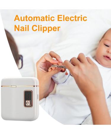 Shxupjn Electric Nail Clippers 3 Modes Adjustable Safety Fingernail Trimmer - Quiet Electric Fingernail Clippers with Storage Light Electric Manicure Pedicure Tool for Home White - Buy Online on GoSupps.com
