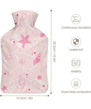Comfort Heat Bottle with Lids - Seafared Pink Rubber Water Sac for Pain Relief Cramps & Hot/Cold Therapy - Buy Online on GoSupps.com