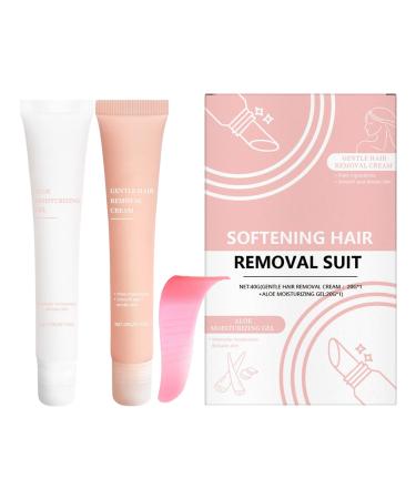 YNPQTDS Facial Hair Removal Cream - Painless Body Hair Removal - Gentle Moisturizing Hair Removal Kit for Face Eyebrows Lip Chin Neck Home Travel - Women