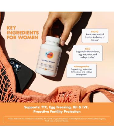 FullWell Fertility Booster for Men & Women | Conception Support for Healthy Egg Quality Sperm Motility and Strength | Dietitian-Formulated | Ashwagandha CoQ10 & NAC 3rd Party Tested 30 Servings Fertility Booster 1 Pack - Buy Online on GoSupps.com