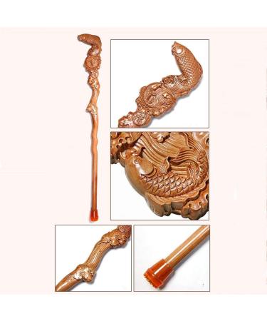 Cane Elderly Crutches Solid Wood Walking Stick Hollow Emboss More Than a Year 93cm Long According to Height Truncated by Yourself Interesting - Buy Online on GoSupps.com