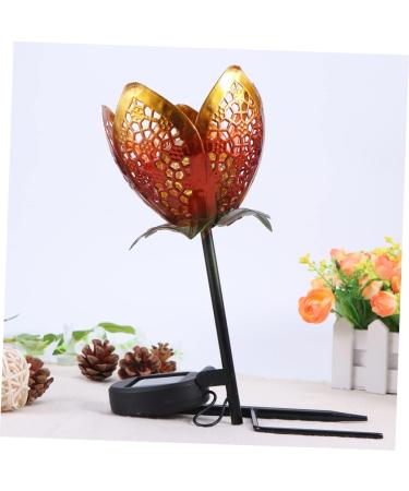 Lamp Solar Energy Lamp Outdoor Lamp Pattern Light Solar Light Garden Light Hollow Out Red Floor Lamp (Red) - Buy Online on GoSupps.com