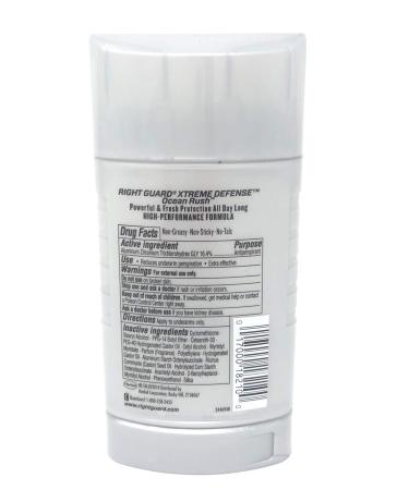 Right Guard XTreme Defense Ocean Rush Antiperspirant Deodorant 2.6 oz - Pack of 3 - Buy Online on GoSupps.com