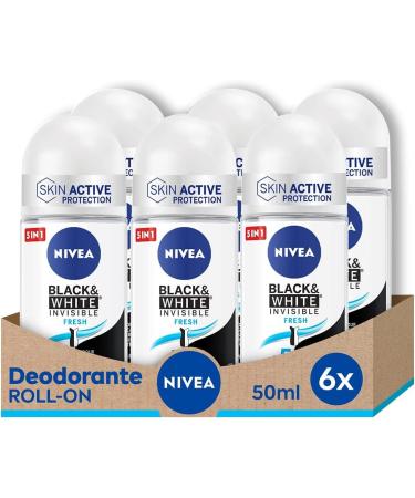 NIVEA NIVEA Roll-On Black & White Invisible Fresh 50 ML 6 units