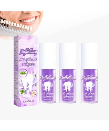 Purple Toothpaste,Teeth Whitening Foam,Color Correcting Foam Toothpaste V34,Teeth Cleaning Foam Toothpaste,Brightness and Reduce Yellowing.