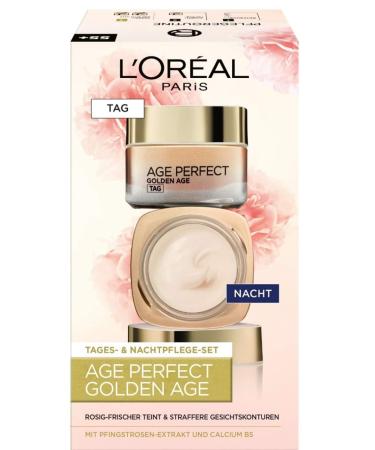 L'Oral Paris Age Perfect Gold Facial Care Set - Anti-Aging Day & Night Cream (100ml) + Eye Care (15ml) - International Shipping Available - Buy Online on GoSupps.com