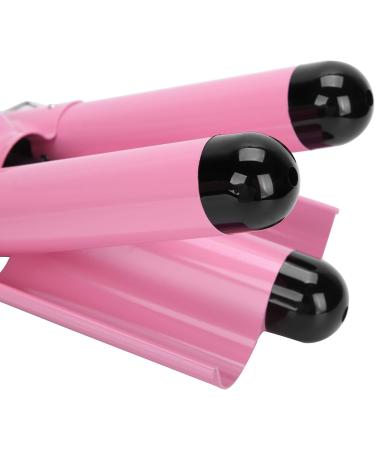 3 Barrel Curling Iron Wand Adjustable Hair Crimpers Hair Styling Tool Hair Curler Waver Crimper for Home and Salon 110V 240V (Pink 32mm) US Plug Pink 32mm - Buy Online on GoSupps.com