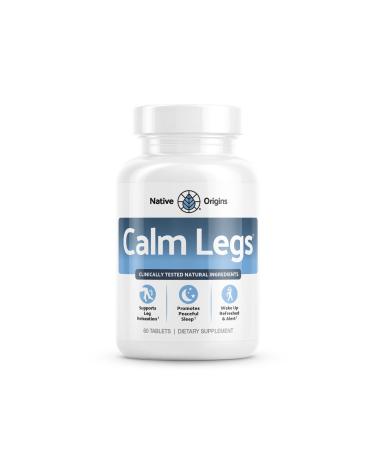 Calm Legs Natural for Natural Itching, Crawling, Tingling and Agitated Leg with Iron, Magnesium, and Valerian Root (60 Tablets) 60 Count (Pack of 1)