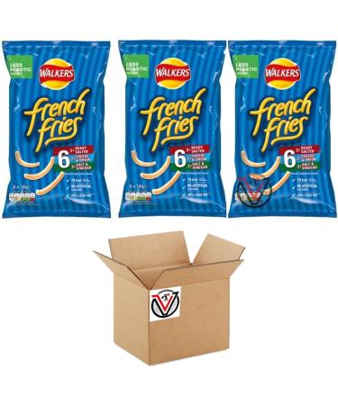 03 x Walkers French Fries Crispy Potato Snacks Variety Pack 6 x 18g | VIMIX - Buy Online on GoSupps.com