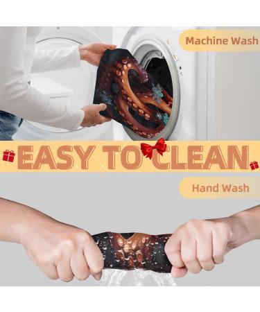 Ocean Octopus Beard Bib Apron | Beard Hair Catcher for Men | Perfect Gift for Dad & Husband | Fathers Day Anniversary Christmas | 2 Suction Cups - Buy Online on GoSupps.com