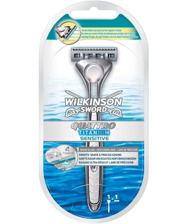 Buy Wilkinson Sword Quattro Titanium Sensitive Razor - 1 Blade 1 Piece | International Shipping Available - Buy Online on GoSupps.com