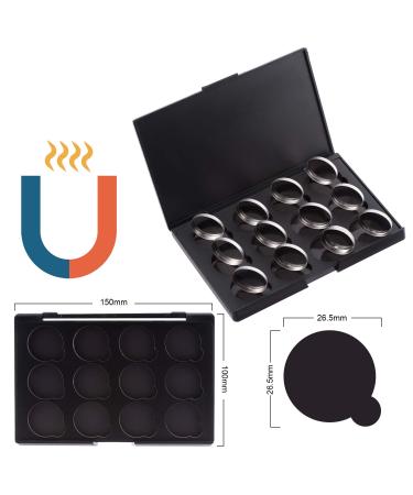 Buy Allwon Empty Magnetic Eyeshadow Palette - 12pcs 26mm Round Metal Pans for Professional Makeup | International Shipping Available - Buy Online on GoSupps.com