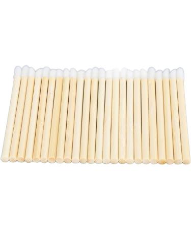 HUSHUI 100Pcs Bamboo Handle Lip Brush Set Portable Disposable Lipstick Applicator for Makeup Tool and Lip Gloss Wand - Buy Online on GoSupps.com