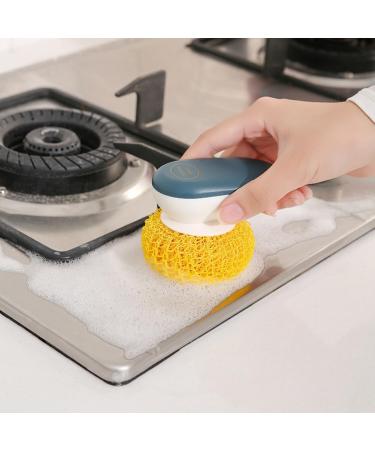 ecaqlin 9 Pcs Cleaning Ball Scouring Ball for Cleaning Kitchen Cleaning Scrubber with Handle - Buy Online on GoSupps.com