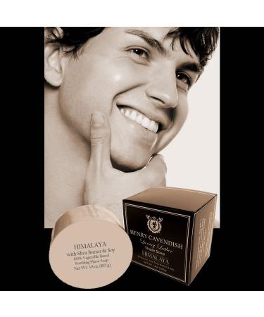 Henry Cavendish Himalaya Shaving Soap - Shea Butter & Coconut Oil, 3.8 oz Puck Refill - All Natural, Rich Lather, Smooth Shave for Men & Women - Buy Online on GoSupps.com