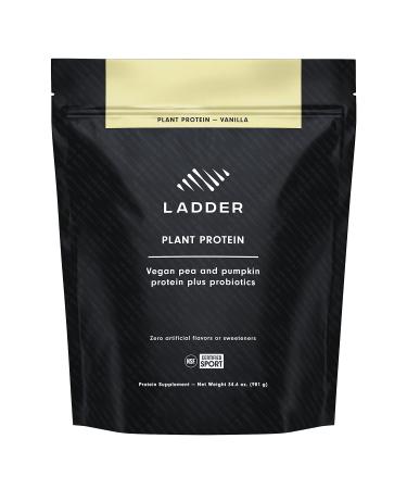 LADDER Sport Plant Based Protein Powder, 21g of Vegan Protein with BCAAs and Probiotics, Dairy Free Pea and Pumpkin Protein, NSF Certified for Sport, Naturally Flavored Vanilla (30 Serving Bag) Vanilla 2.16 Pound (Pack of 1)