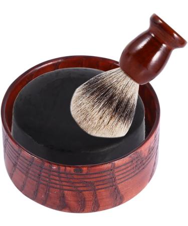 Premium Akozon Shaving Foam Shell & Wooden Bowl - Travel Shaving Set for Men | Ideal for Soap & Cream - Buy Online on GoSupps.com