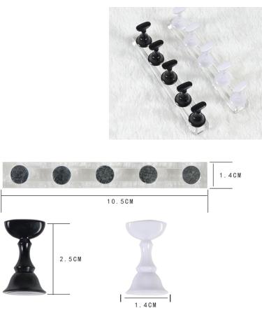 Magnetic Nail Tip Holder Acrylic Nail Display Stand Training Fingernail Display Stand Nail Tip Practice Stand Fingernails Display Stand Set of 2 Acrylic Nails Art Practice Stand - Buy Online on GoSupps.com