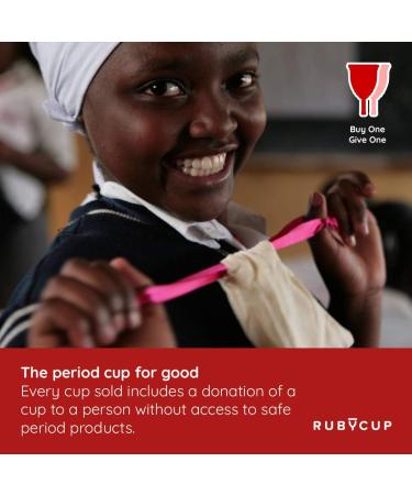 Ruby Cup Reusable Hypoallergenic Menstrual Cup Size M - Ideal for Beginners Transparent & Eco-Friendly Alternative to Tampons - Buy Online on GoSupps.com