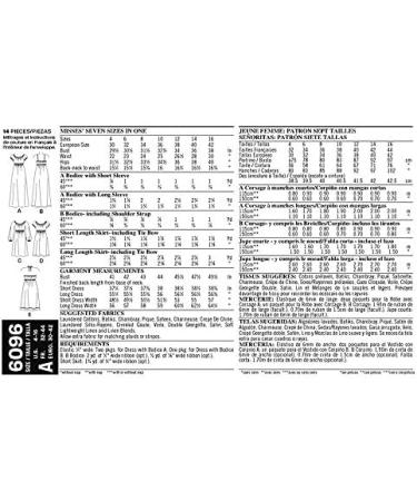 Simplicity Pattern 6096: Misses Dresses with Length and Sleeve Variations - Sizes 4-16 - Buy Online on GoSupps.com