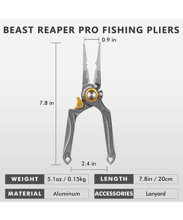 TRUSCEND Fishing Pliers Saltwater with Mo-V Blade Cutter Corrosion Resistant Teflon Coated Multi-Function Fishing Gear Split Ring Plier, Line Cutter, Hook Remover Unique A-Space Grey Design for Men - Buy Online on GoSupps.com