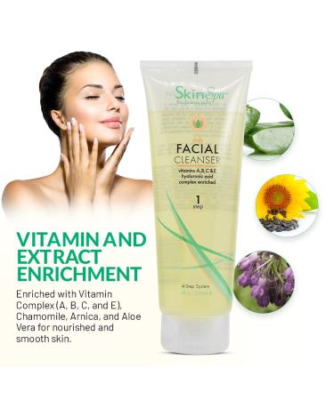 Skin Spa Facial Cleanser for All Skin Types - 8 Oz Daily Deep Pore Cleanser | Removes Makeup Impurities & Dead Skin Without Irritation | Shop Internationally - Buy Online on GoSupps.com