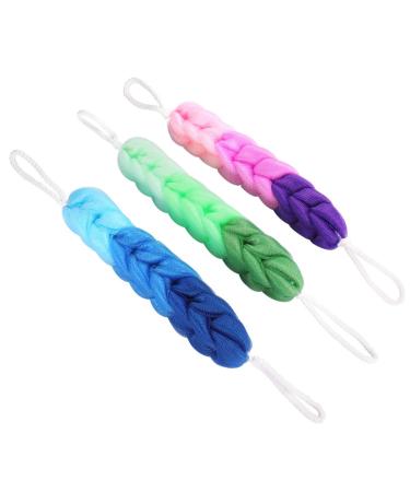 3pcs Bath Pouf Shower Mesh Pouf Sponge Bath Ball Shower Pouf Long