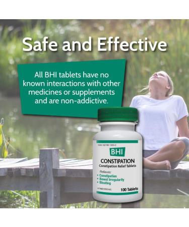 BHI Constipation Relief Tablets - Natural Homeopathic Solution for Bloating and Irregularity in Women & Men - Buy Online on GoSupps.com