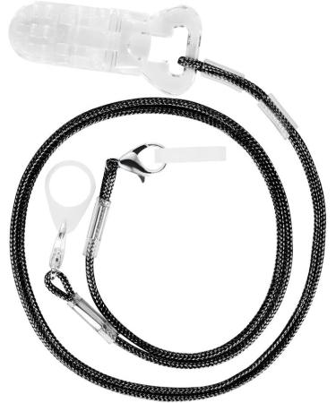 Hearing Aid Clip - Anti-Lost Lanyard Protector for BTE Devices - Black | Ideal for Adults and Seniors - Buy Online on GoSupps.com